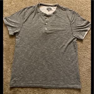 Mens Gray Method Button Tee Size Large